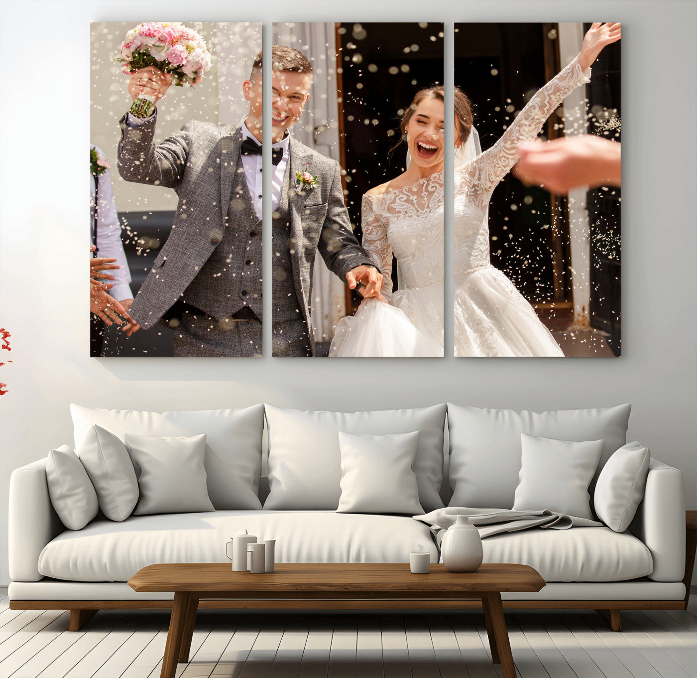 CSTM914-MGV-CV-60X40-3P-Framed Wall Art Custom Canvas Print, Customized Canvas Print, Customized Wall Art