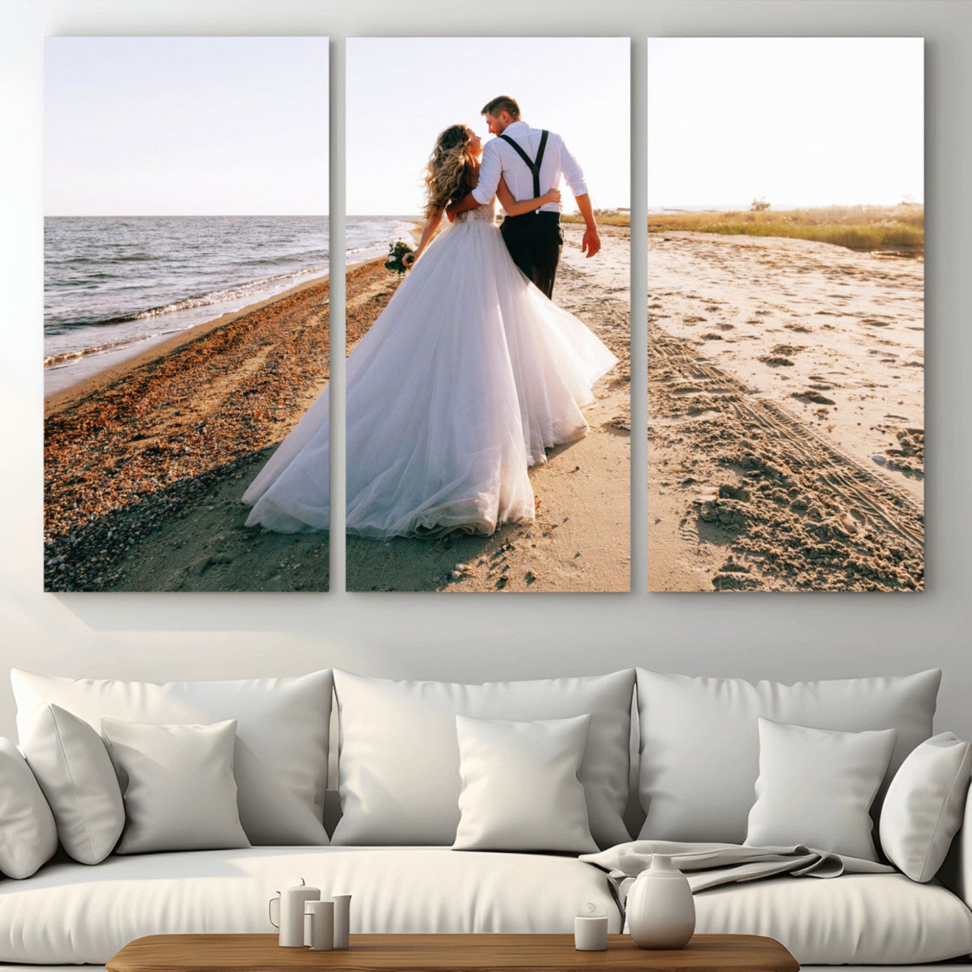 CSTM6030-MGV-CV-48X32-3P-Personalized Custom Photo Wall Art Canvas Print, Unique Picture Design Perfect Decor for Home, Living Room