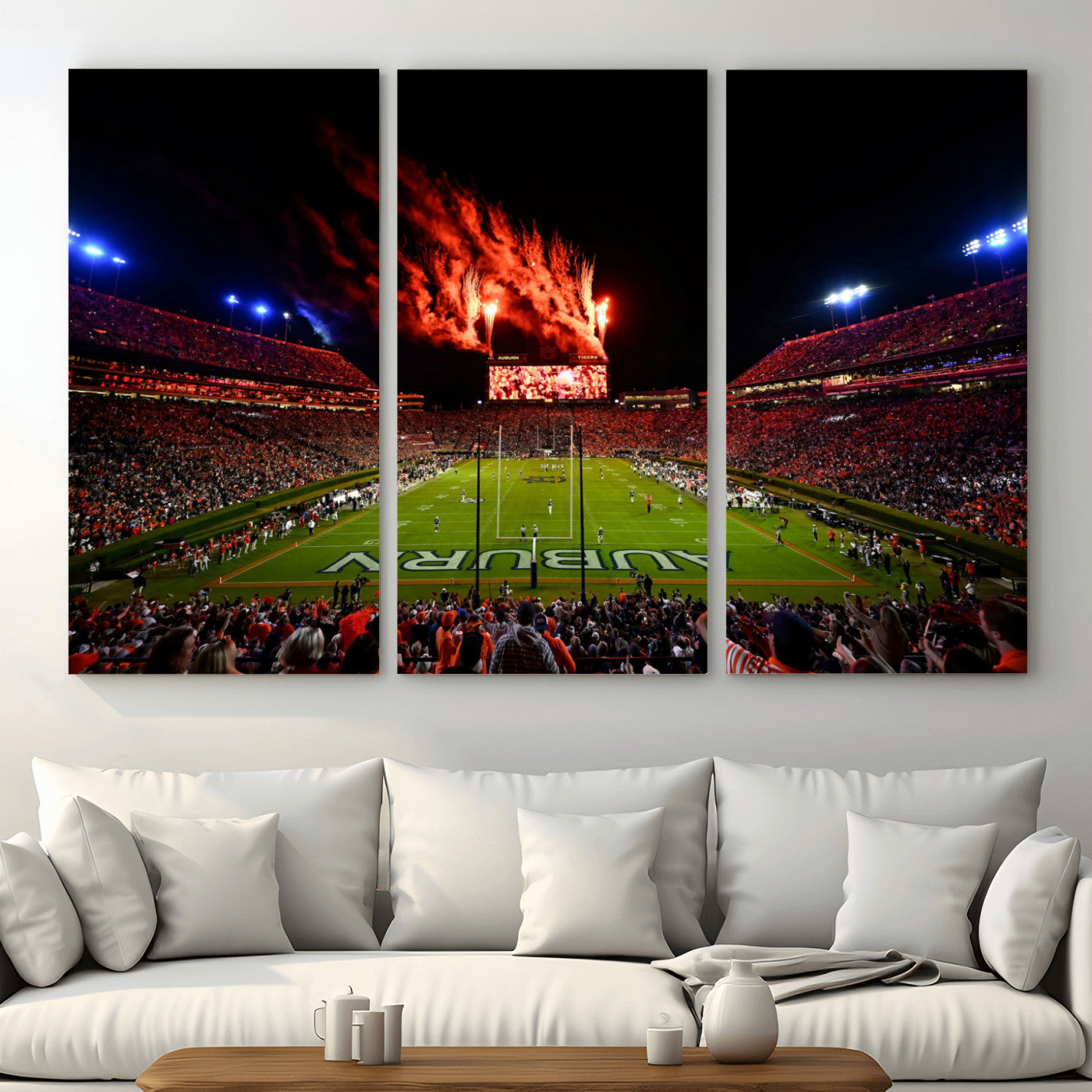 59046876-MGV-CV-36X24-Jordan-Hare Stadium Wall Art Canvas Print, Football Stadium Aerial View, College Sports Art for Man Cave or Game Room (Copy)