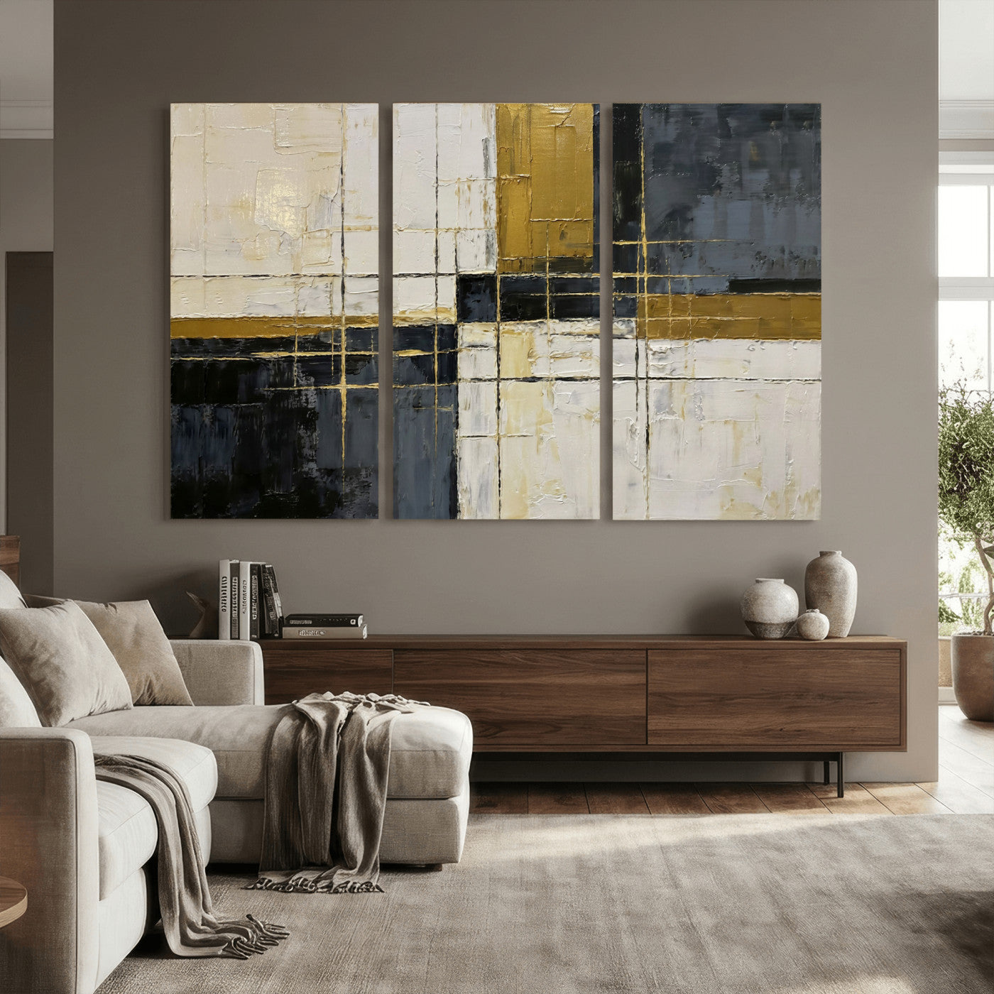 86412570-MGV-CV-36X24 - Geometric Abstract Wall Art Canvas Print