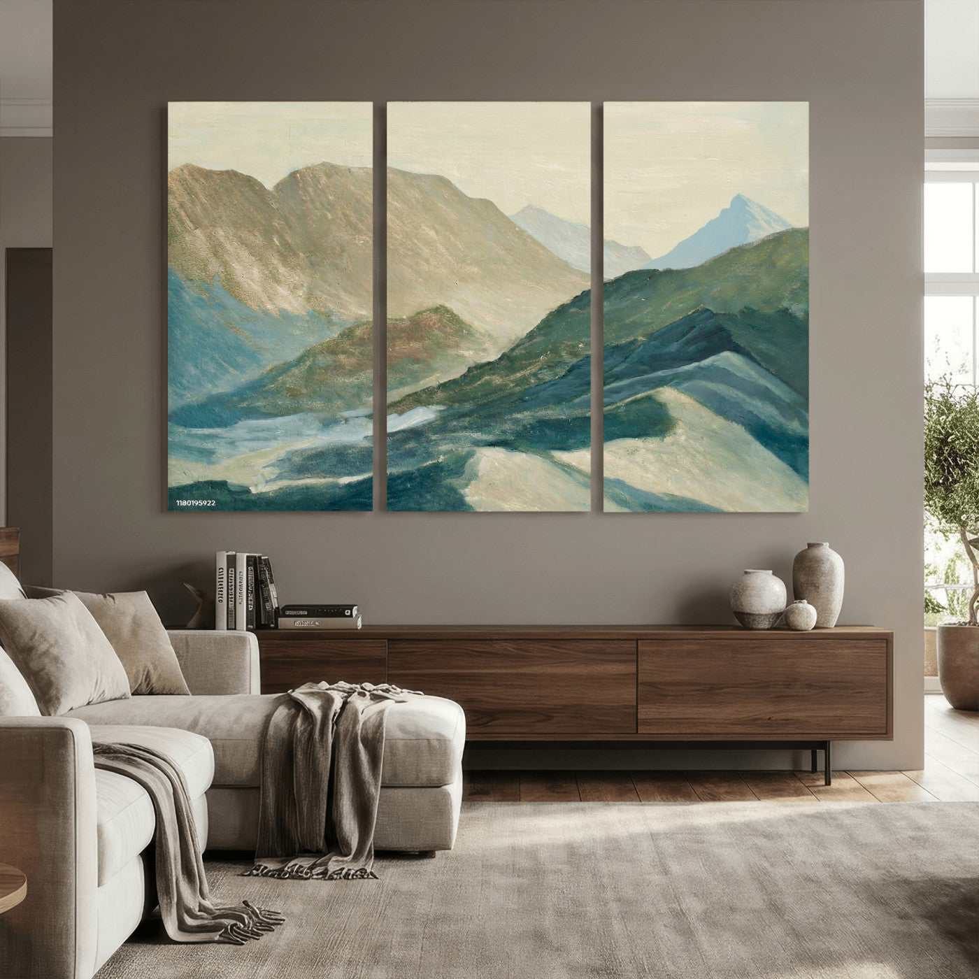33629523-MGV-CV-36X24 - Shemelina Mountain Landscape, Mountains at Dawn Wall Art Canvas Print