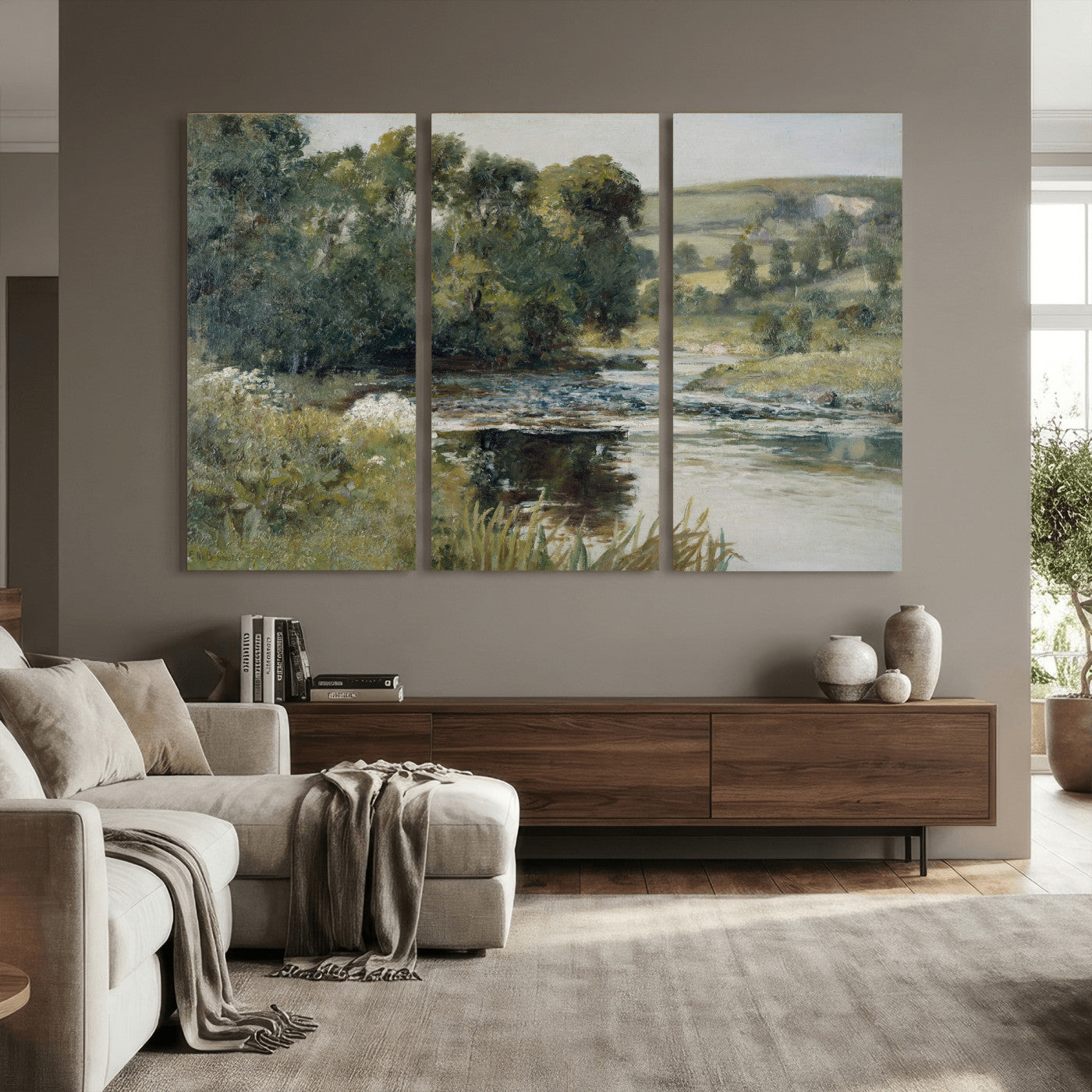 63256010-MGV-CV-36X24 - Edward Mitchell Bannister Streamside Wall Art Canvas Print