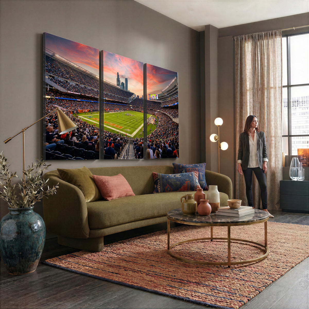 38873544-MGV-CV-36X24 - Stadium Wall Art Canvas Print