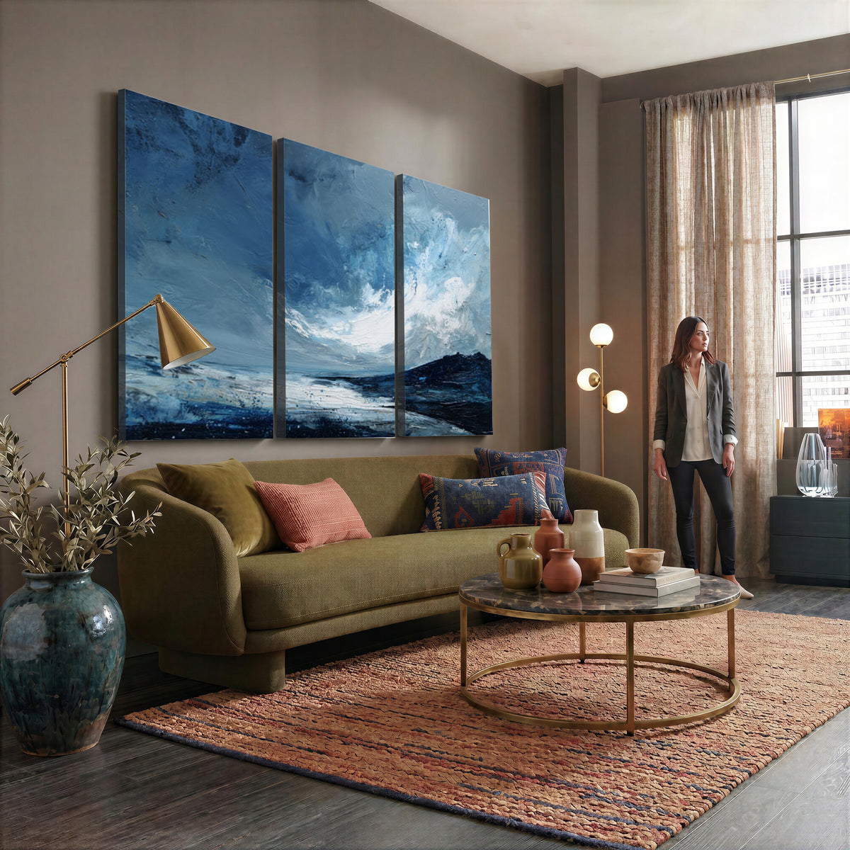 66685630-MGV-CV-36X24 - Extra Large Abstract Wall Art Canvas Print