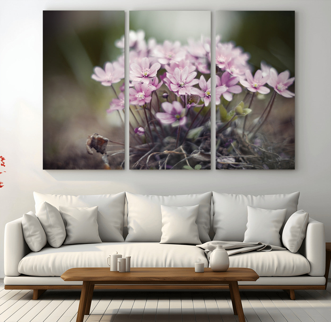 -Pink Wild Flower Canvas Print