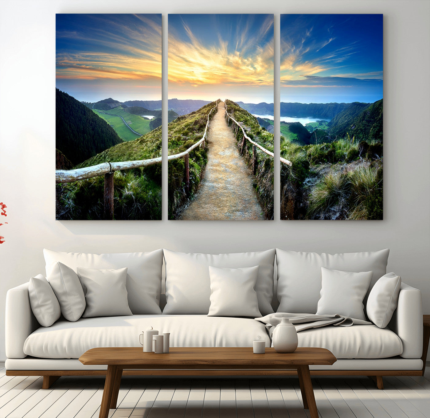 58887-MGV-CV-60X40-3P-Mountain Landscape Wall Art Canvas Print