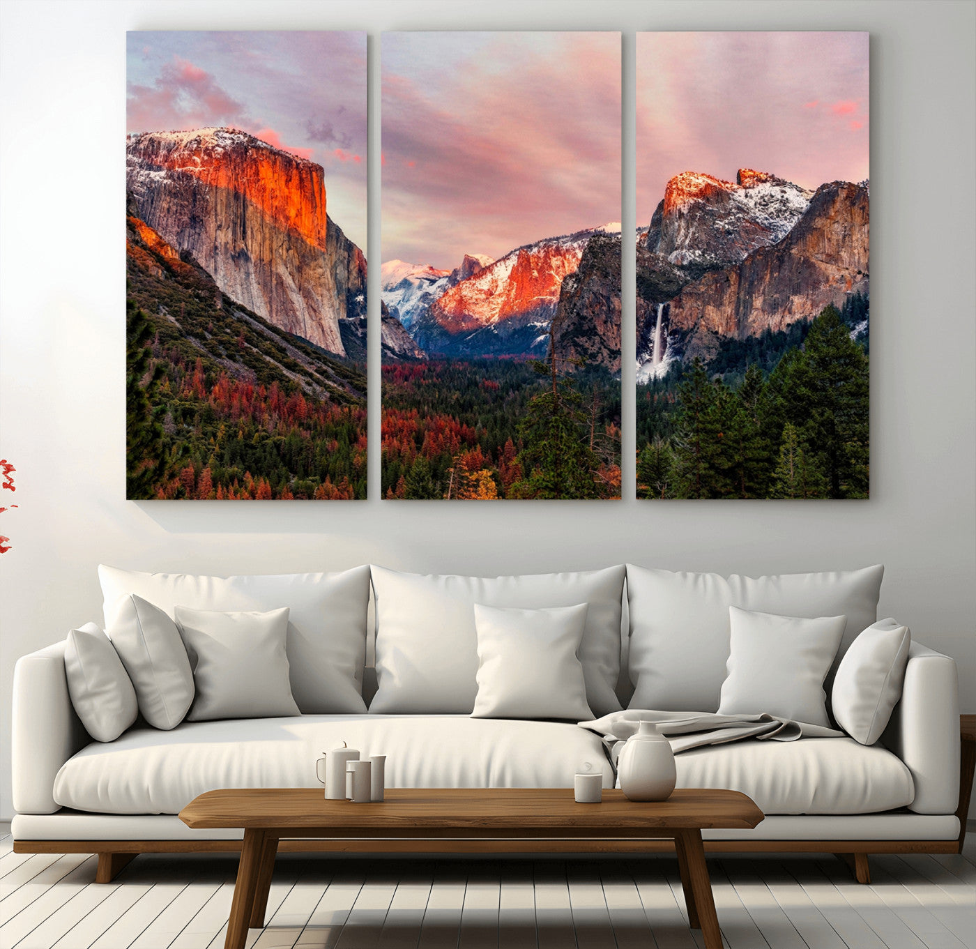 MGV-CV-48X32-3P - Yosemite Half Dome Wall Art Canvas Print El Capitan