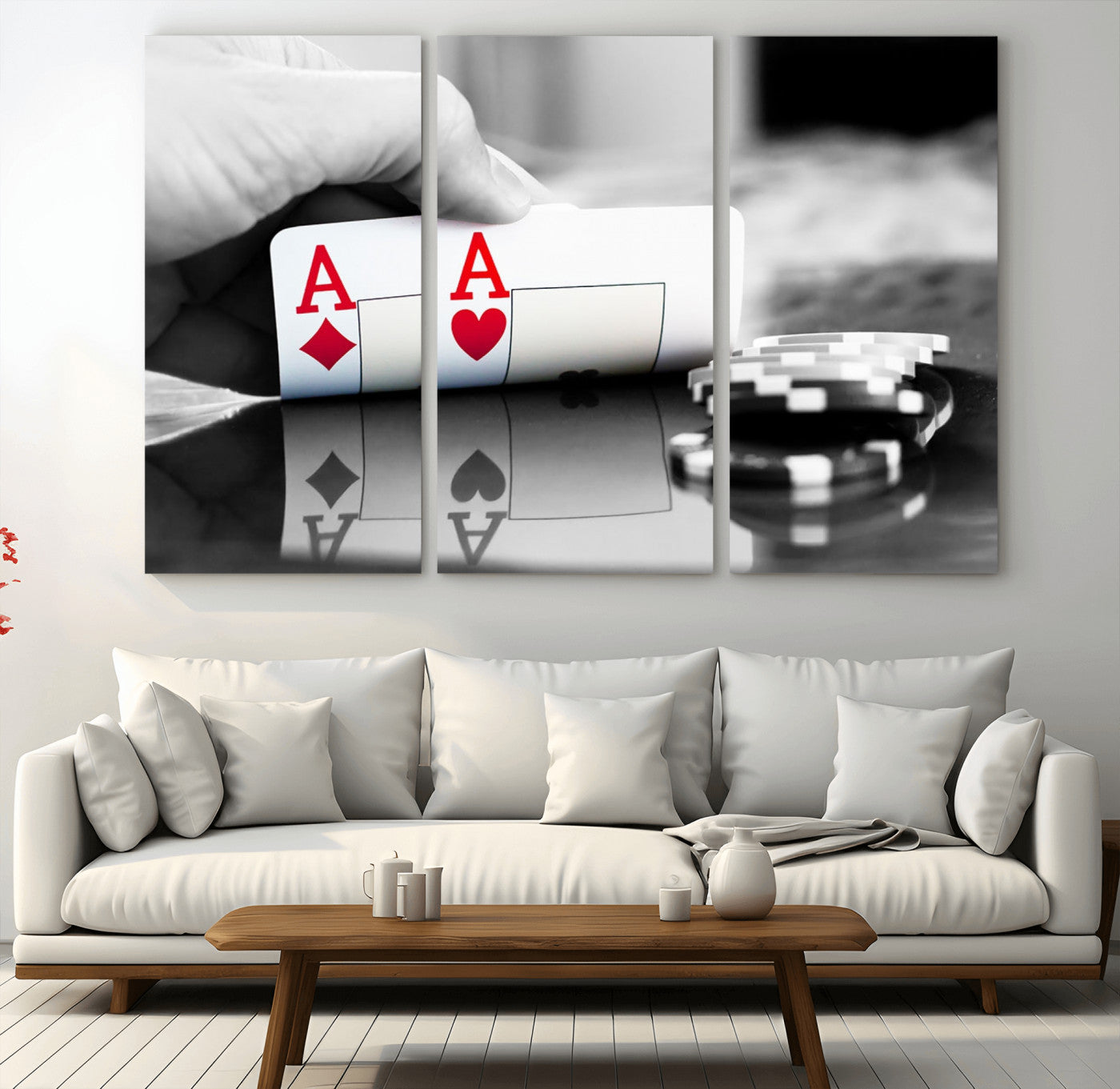 98527-MGV-CV-36X24-Aces Poker Art Poker Game Wall Art Canvas Print