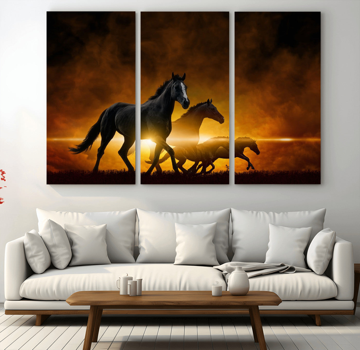 56665-MGV-CV-36X24-Horse Wall Art Canvas Print, Multi Panel Animal Canvas Print