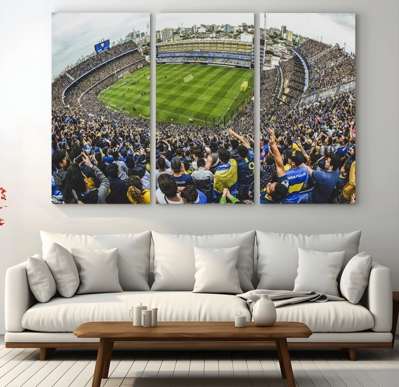 MGV-CV-48X32-3P - Boca Juniors Soccer Team Print Wall Art - Buenos Aires Bombonera Stadium Canvas Print