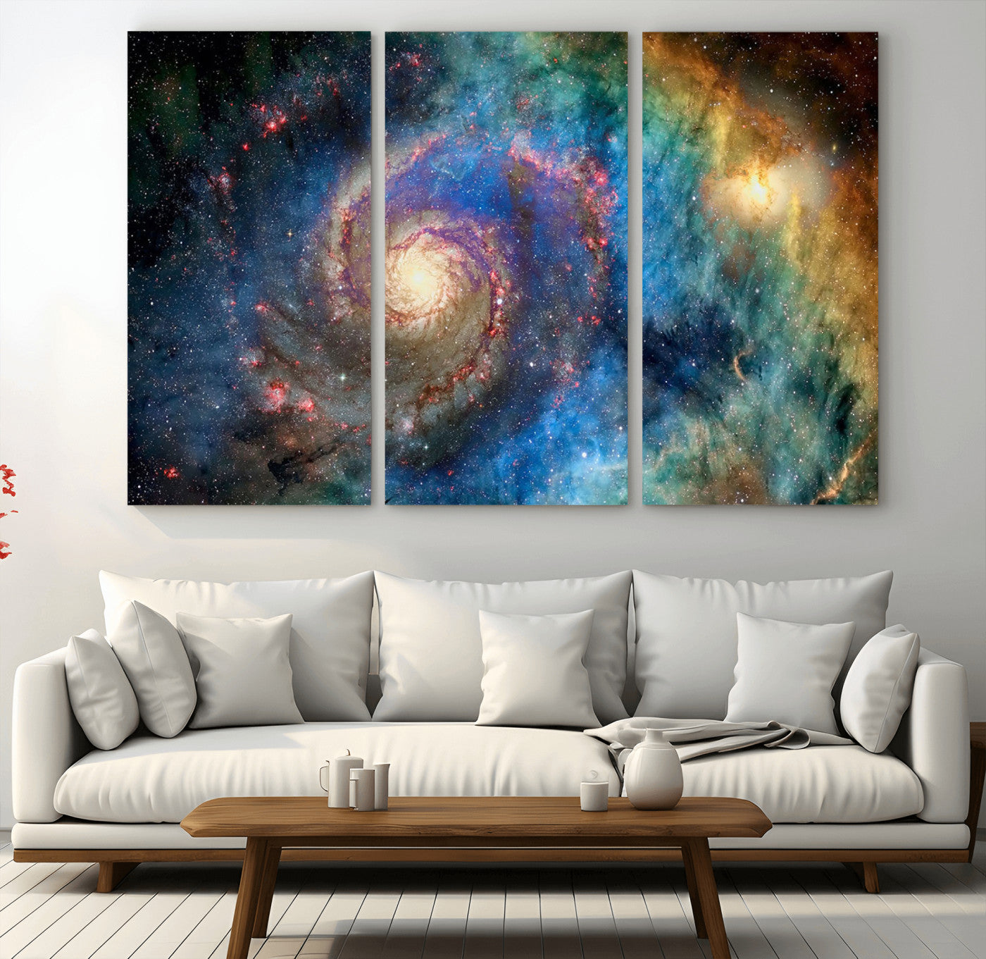 MGV-CV-48X32-3P - Spiral Galaxy Wall Art Canvas Print