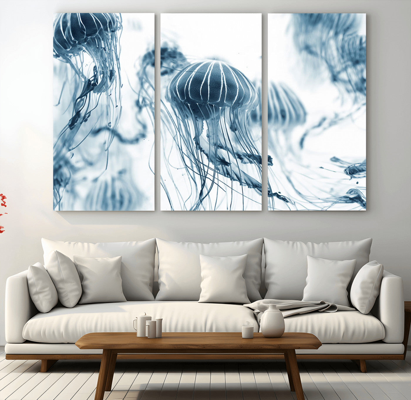 MGV-CV-48X32-3P - Abstract Jellyfish Canvas Print Wall Art