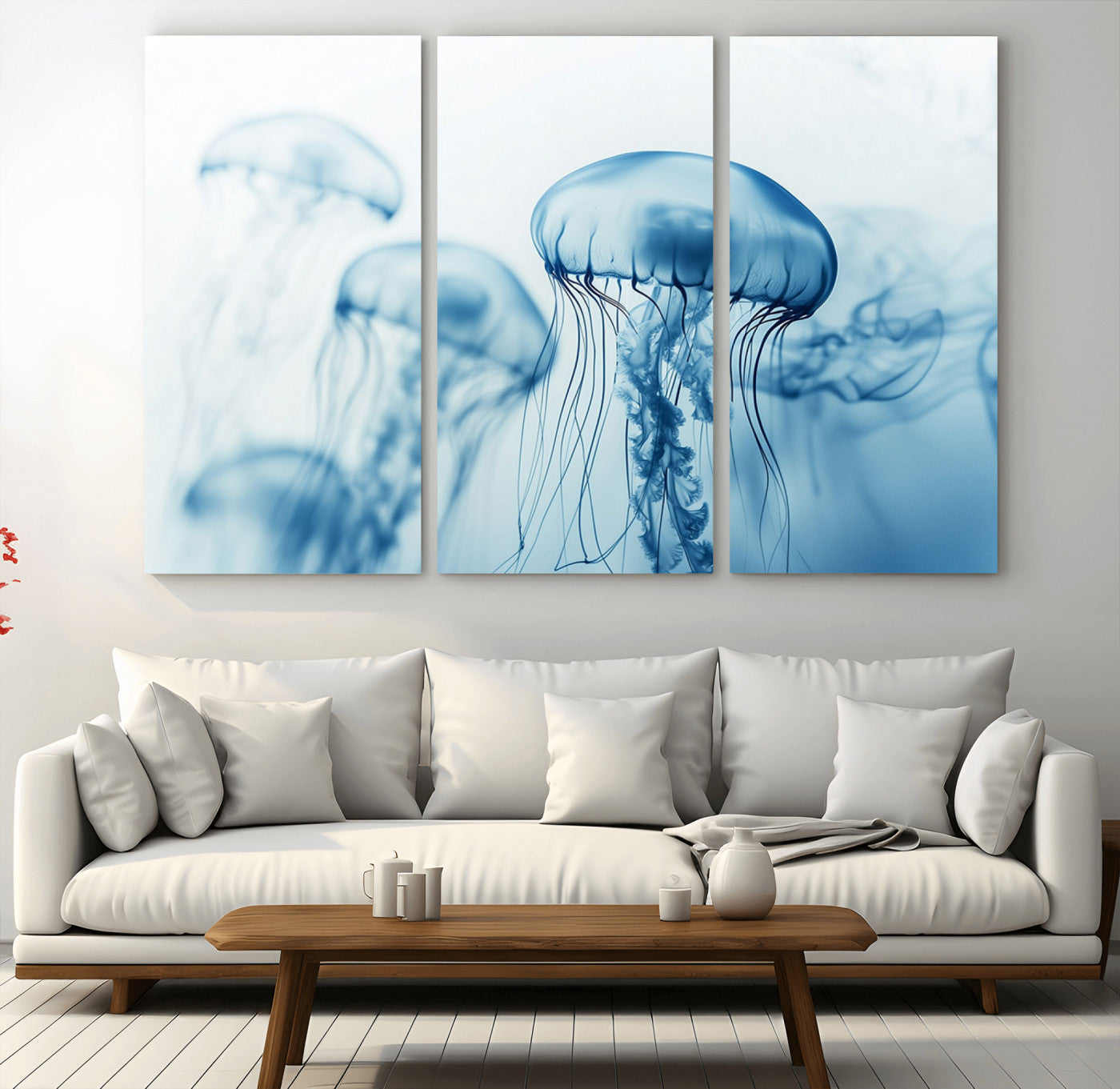 87333-MGV-CV-36X24-Blue Jellyfish Wall Art Canvas Print
