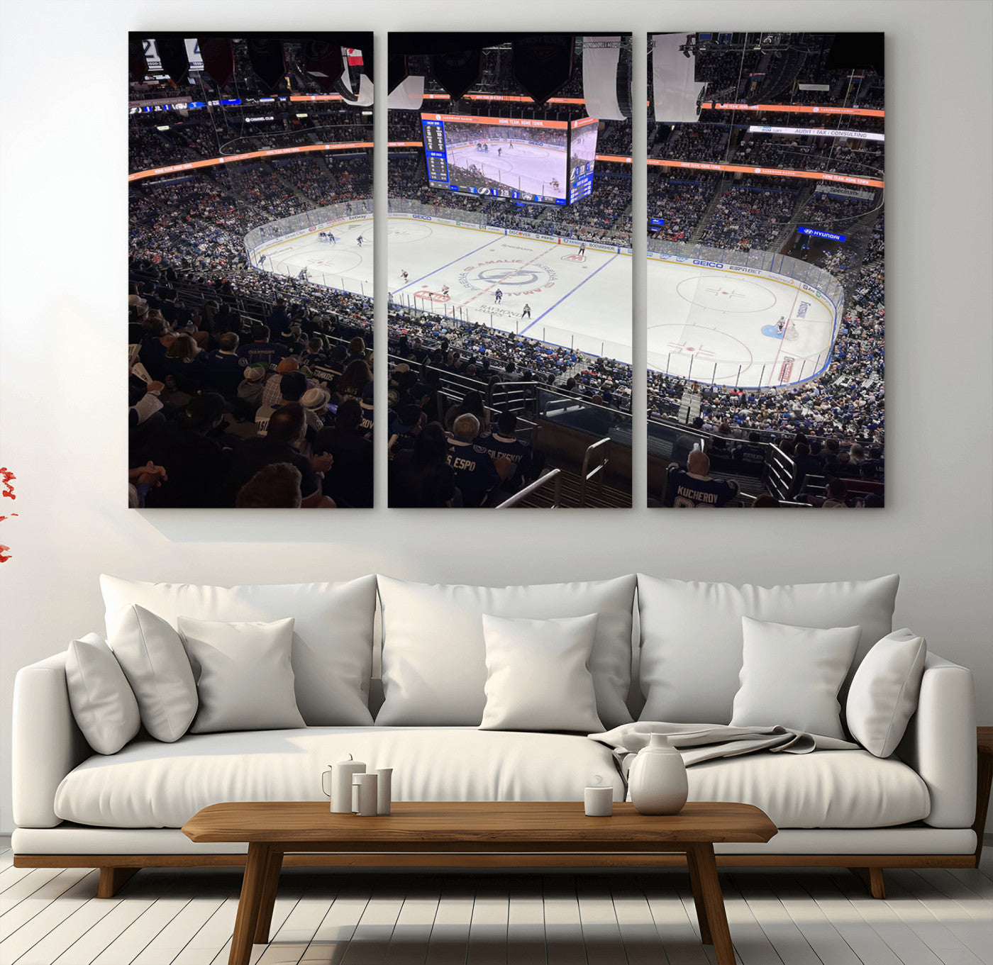 51641-MGV-CV-36X24-Amalie Arena Florida Wall Art Canvas Print - NHL Hockey Stadium Print