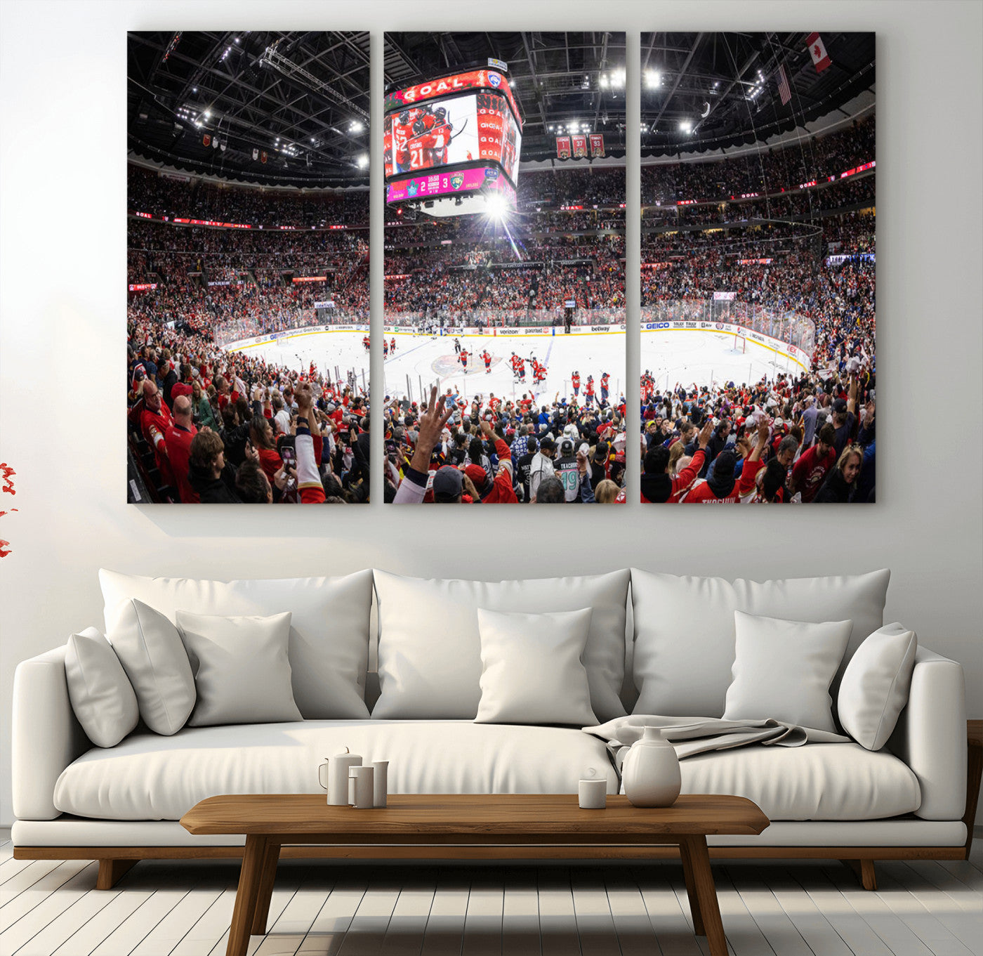 15750-MGV-CV-36X24-Amerant Bank Arena Wall Art Canvas Print - Basketball Arena Stadium Print