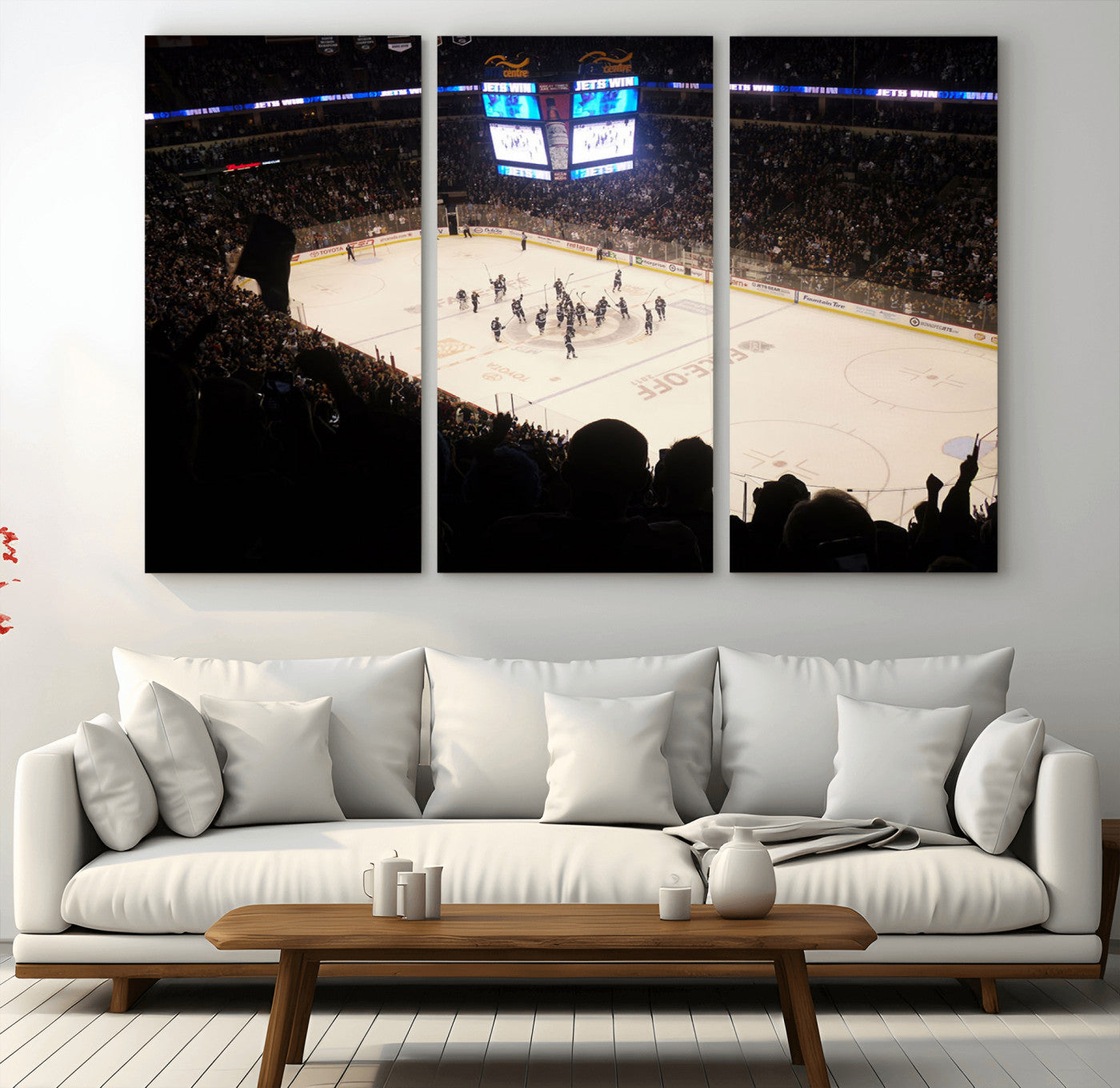 MGV-CV-48X32-3P - Canada Life Centre Wall Art | Winnipeg Jets Hockey Team Print Canvas | Ready to Hang | Winnipeg Wall
