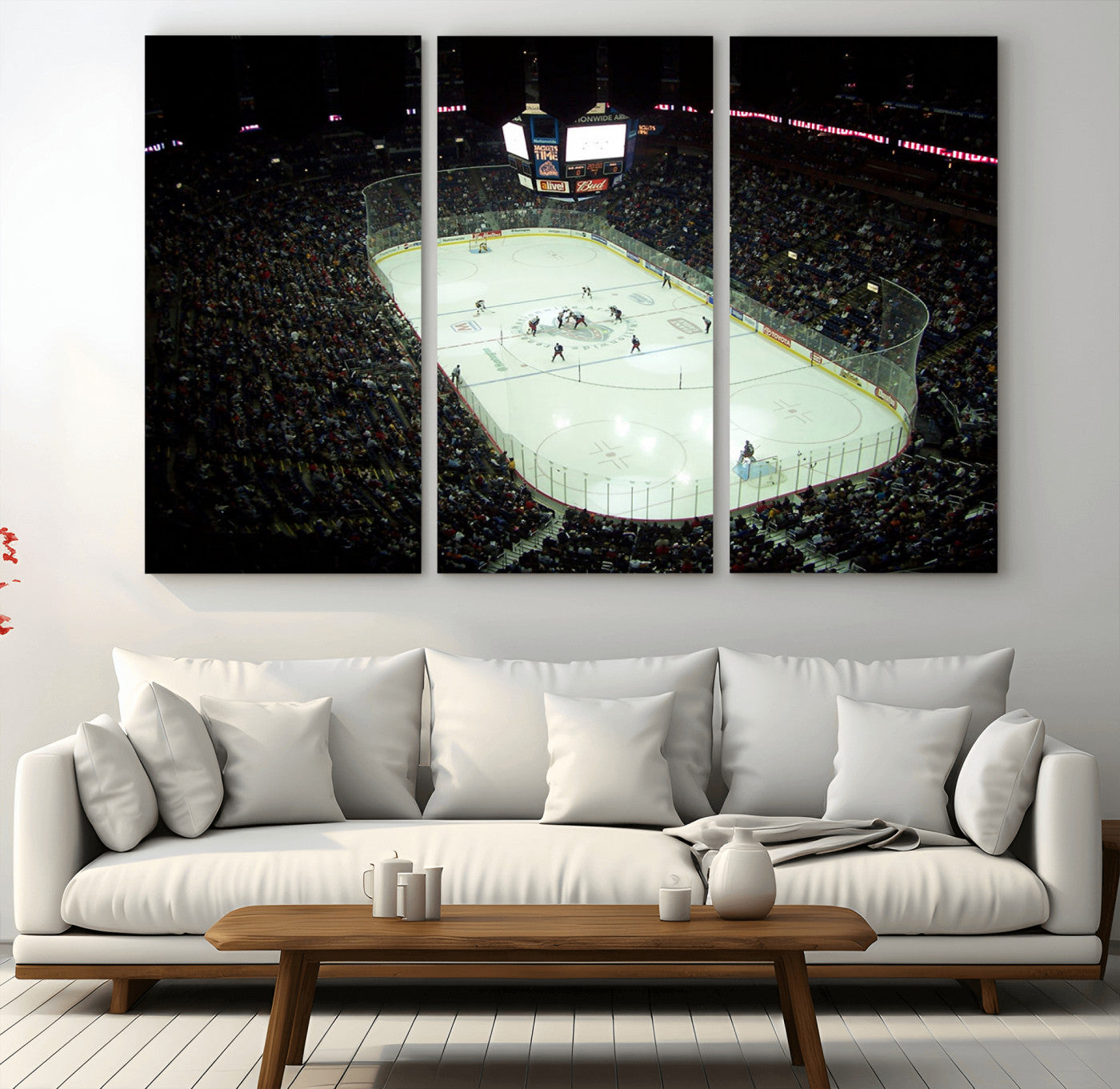 MGV-CV-48X32-3P - Nationwide Arena Ohio Columbus Blue Jackets Hockey Stadium Canvas Print Wall Art