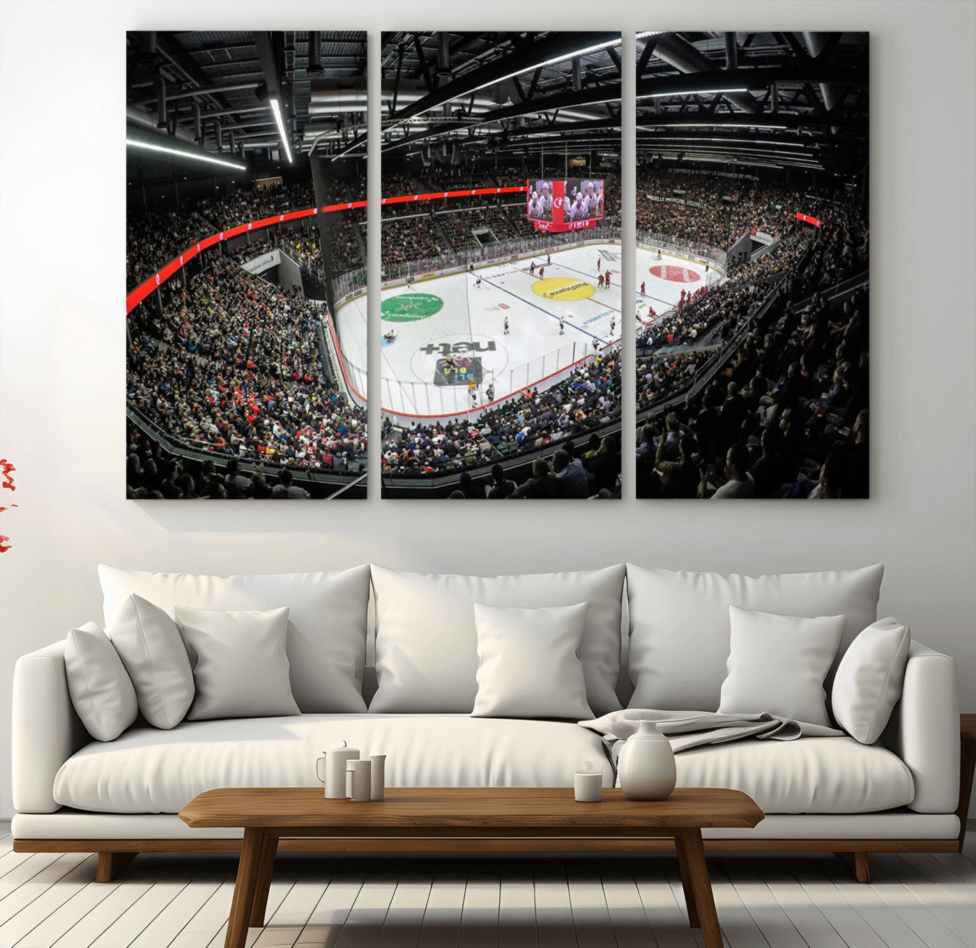46282-MGV-CV-36X24-Vaudoise Lausanne Ice Hockey Arena Stadium Wall Art Canvas, Vaudoise Lausanne Ice Hockey Canvas