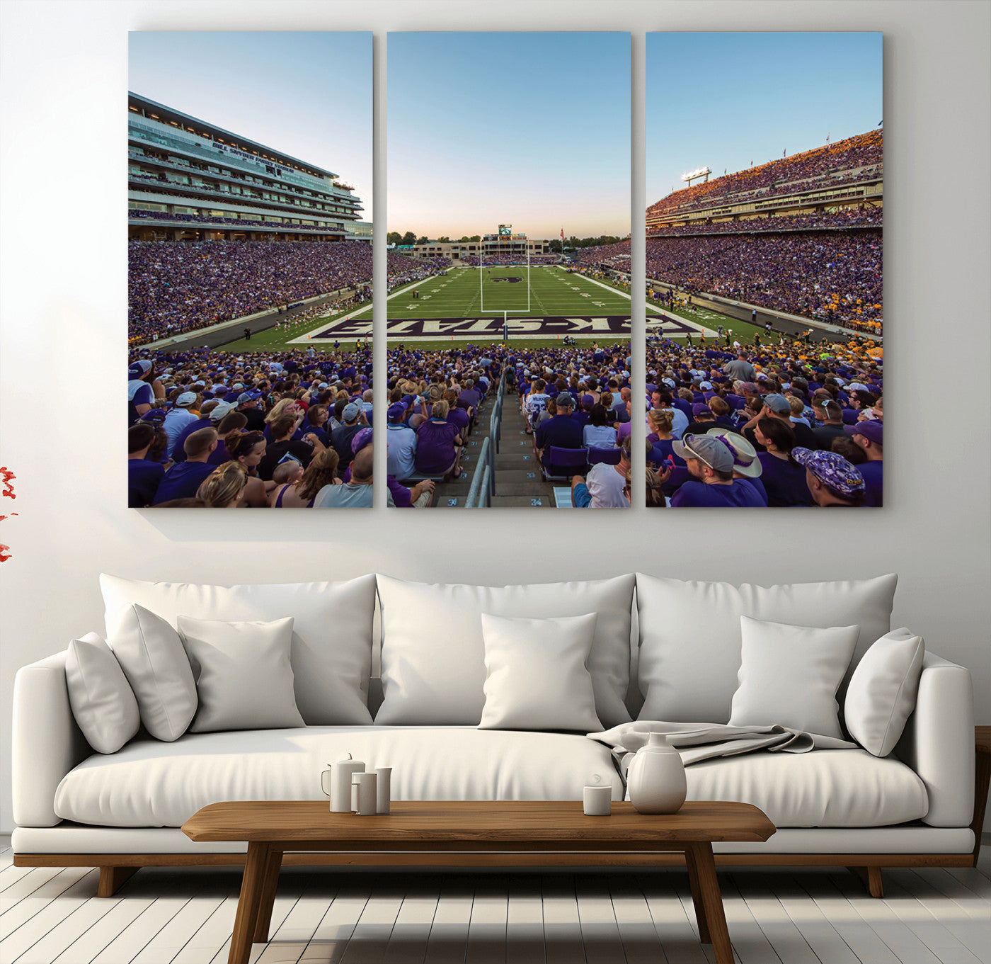 MGV-CV-48X32-3P - Kansas State University Wildcats Football Team Print - Manhattan Bill Snyder Family Football Stadium