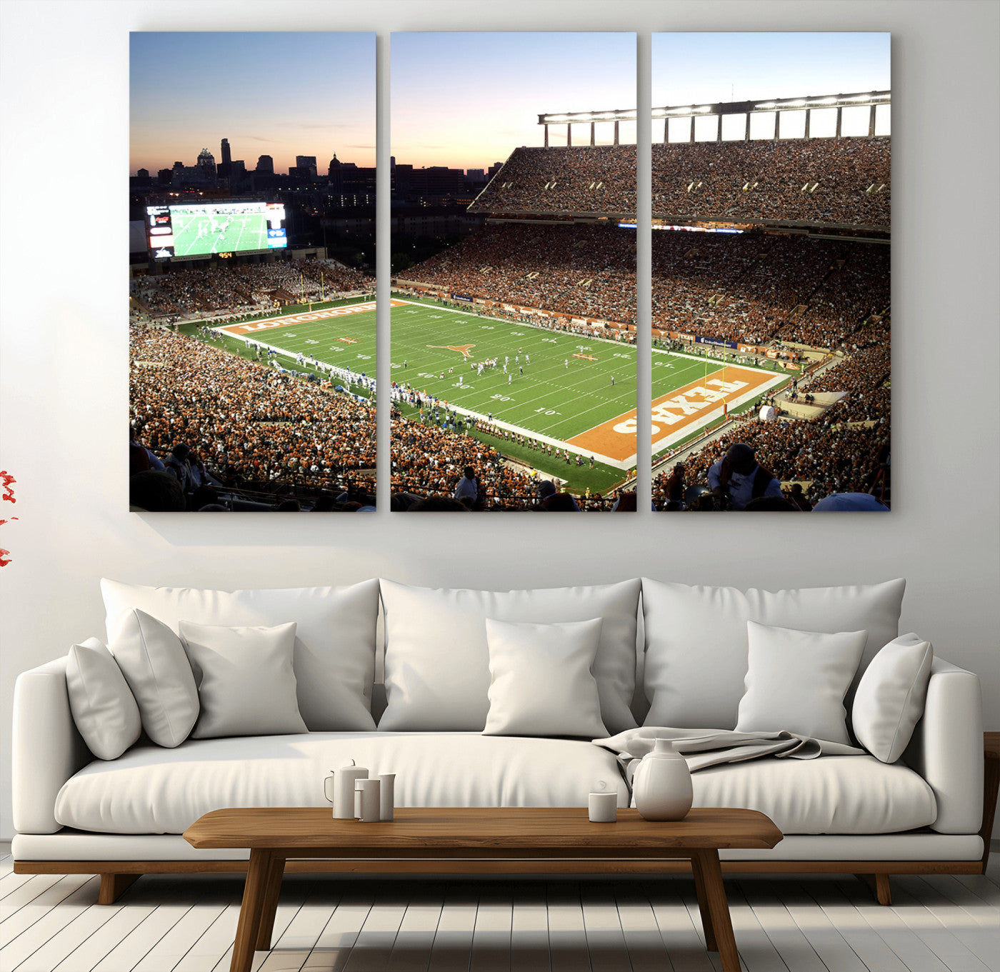 MGV-CV-48X32-3P - Darrell K Royal-Texas Memorial Stadium Canvas Wall Art - Texas Longhorns Football Match