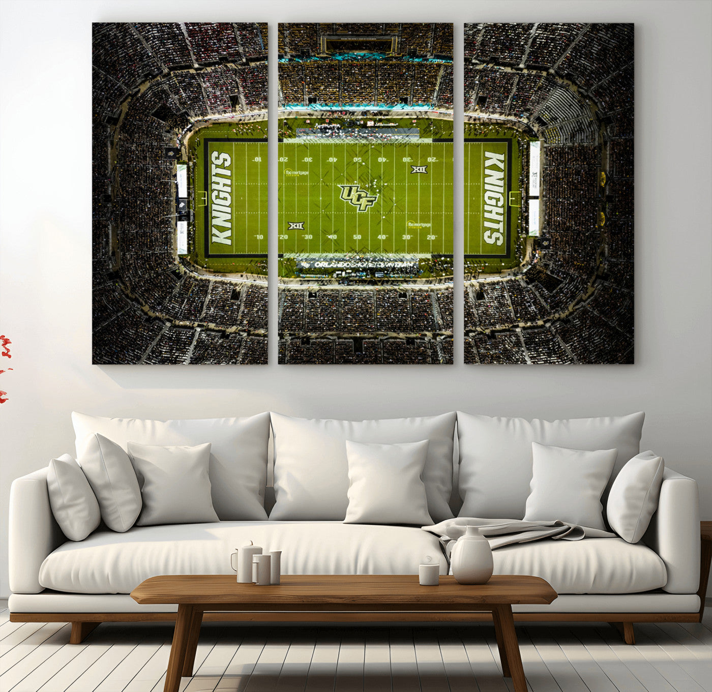 MGV-CV-48X32-3P - UCF Knights Football Team Print - Orlando FBC Mortgage Stadium Wall Art, UCF Knights Canvas Print