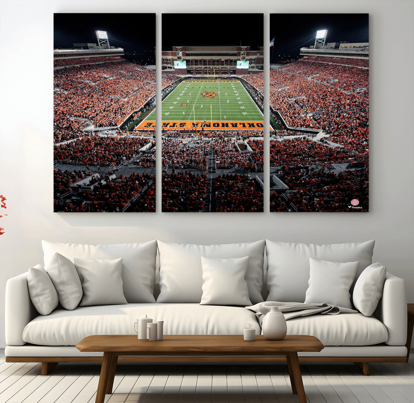 MGV-CV-48X32-3P - Oklahoma State Cowboys Canvas Print, Football Team Print - Stillwater Boone Pickens Stadium Wall Art
