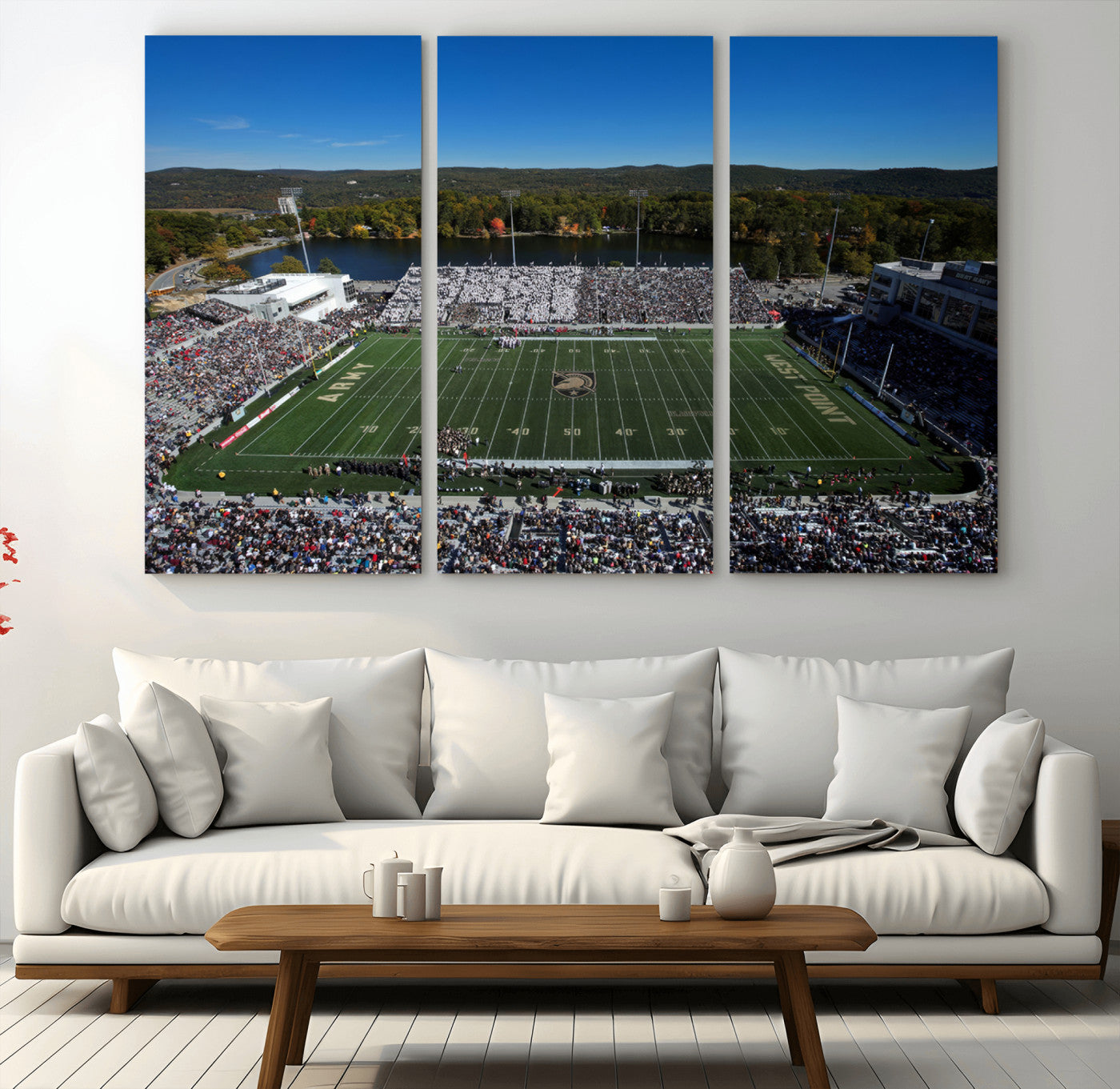 52056-MGV-CV-36X24-Army Black Knights Football Team Print - West Point Michie Stadium Wall Art Canvas Print