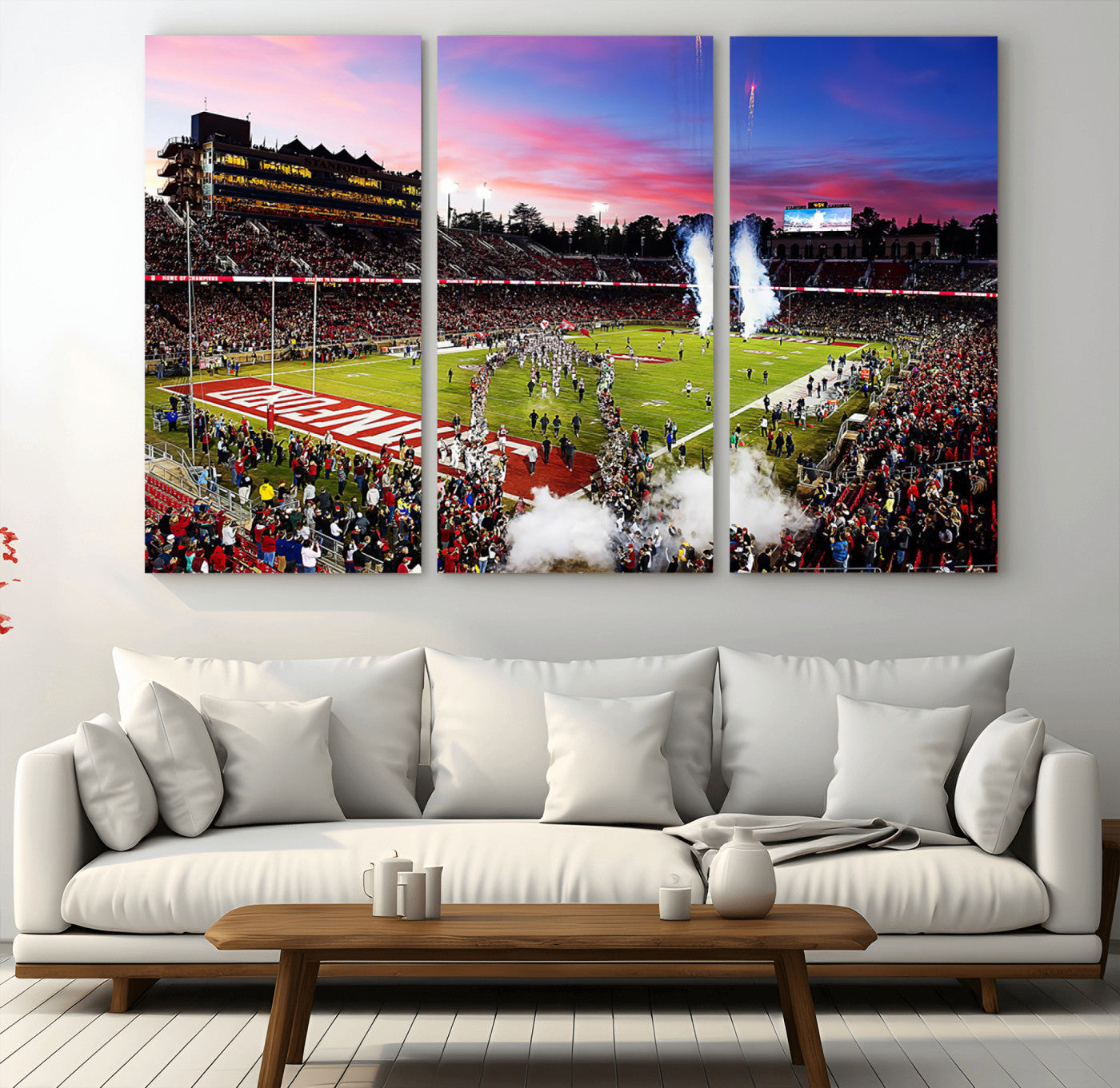 MGV-CV-48X32-3P - Stanford University Cardinal Football Team Print - Stanford Stadium Wall Art Canvas Print
