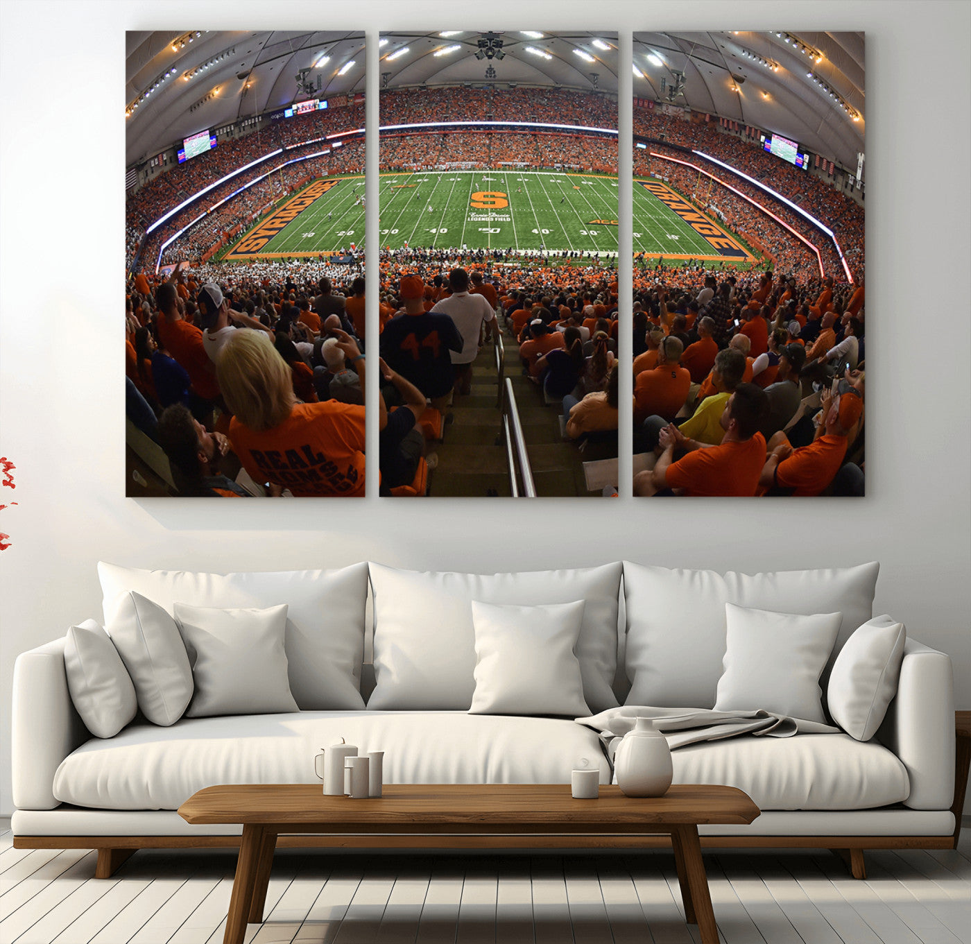 MGV-CV-48X32-3P - Syracuse University Orange Football Canvas Print, Football Team Print - Syracuse JMA Wireless Dome