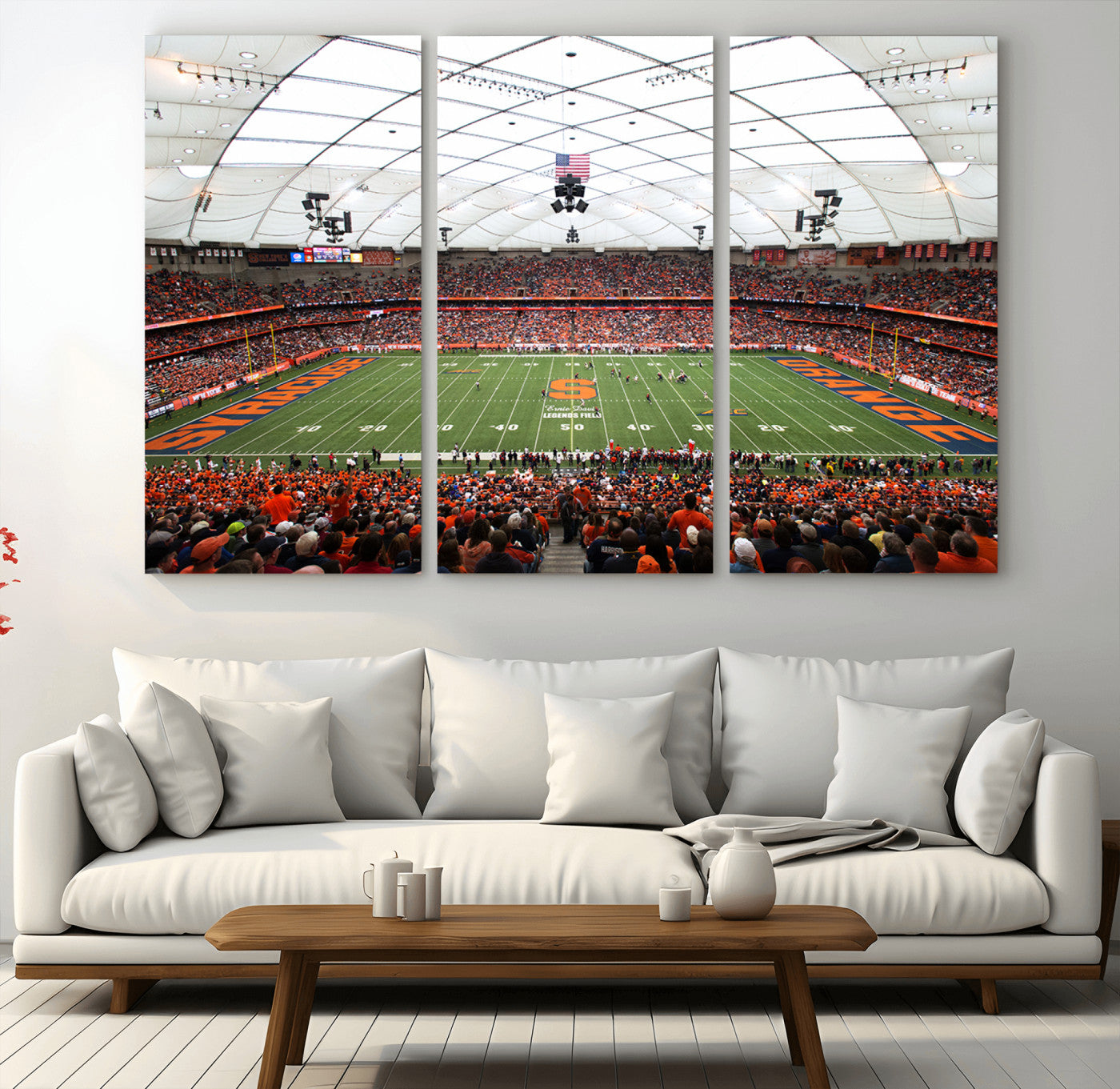MGV-CV-48X32-3P - Syracuse University Orange Football Team Print - Syracuse JMA Wireless Dome Wall Art Canvas Print