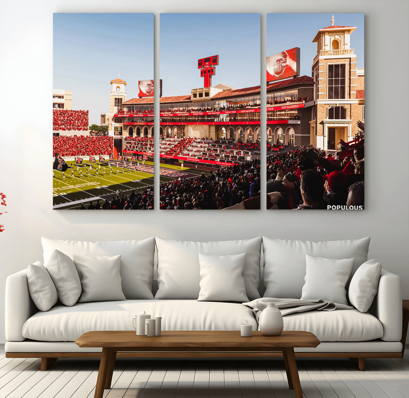 MGV-CV-48X32-3P - Jones AT&T Stadium Texas Tech Red Raiders Wall Art | Large Att Stadium Canvas Print | College