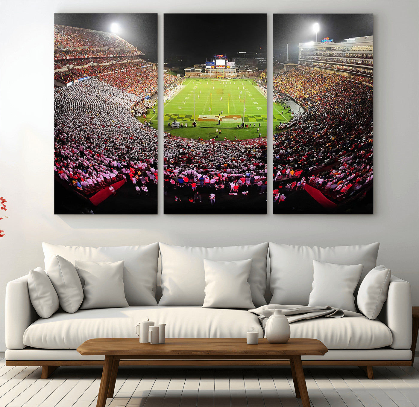 MGV-CV-48X32-3P - University of Maryland Terrapins Football Team Print - College Park SECU Stadium Wall Art Canvas