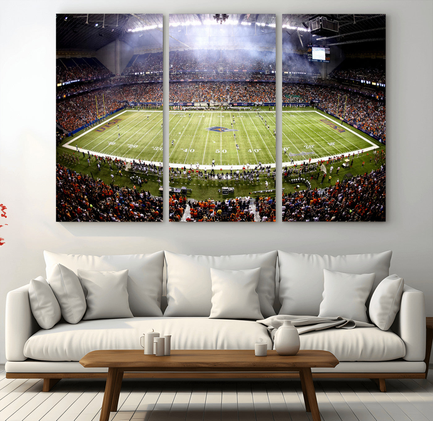 MGV-CV-48X32-3P - The University of Texas at San Antonio Roadrunners Football Team Print - San Antonio Alamodome Wall