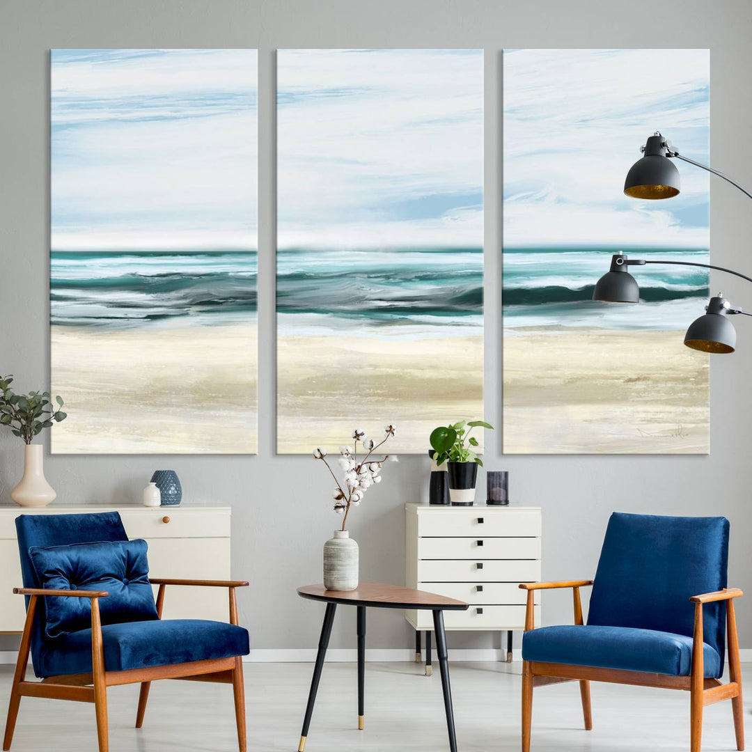 Ocean Abstract Wall Art Canvas Print.