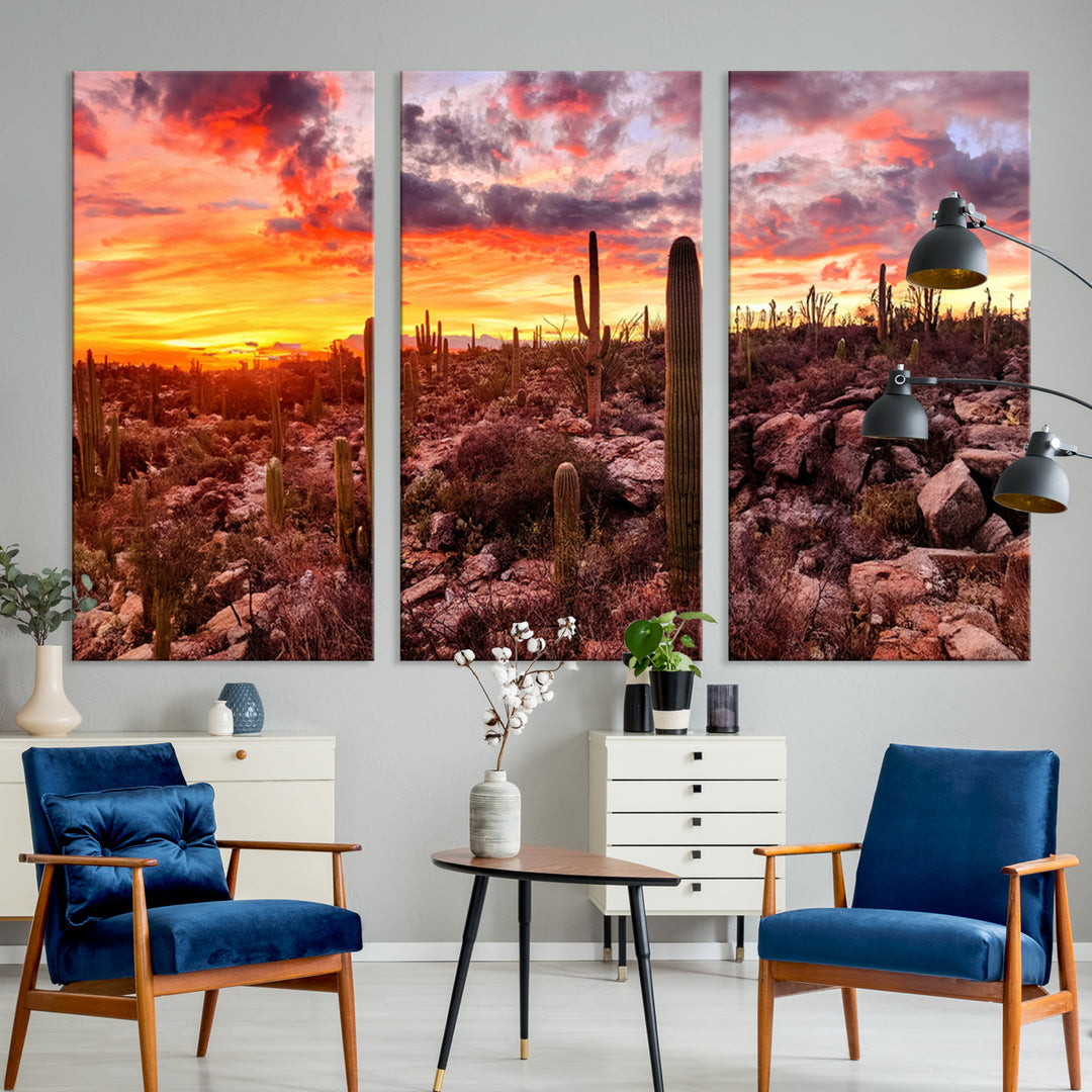 Arizona Desert Print, Western Cowboy Wall Art Print