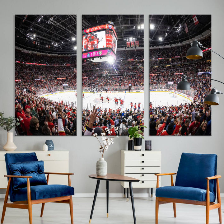 Amerant Bank Arena Wall Art Canvas Print - Basketball Arena Stadium Print