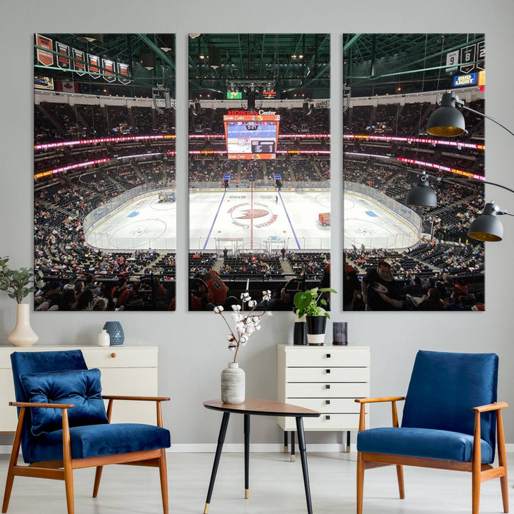 Honda Center California Anaheim Ducks Ice Hockey Stadium Wall Art Canvas Print