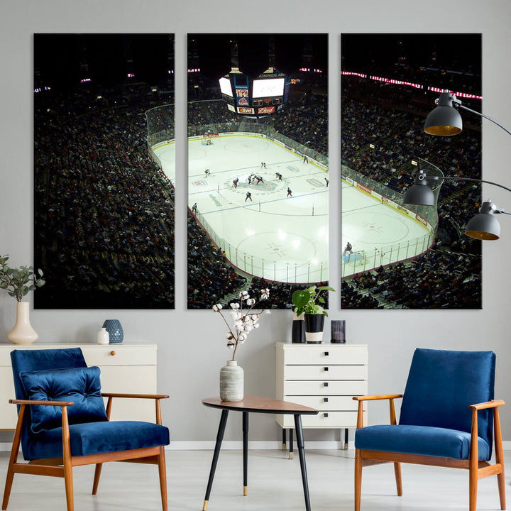 Nationwide Arena Ohio Columbus Blue Jackets Hockey Stadium Wall Art Canvas Print