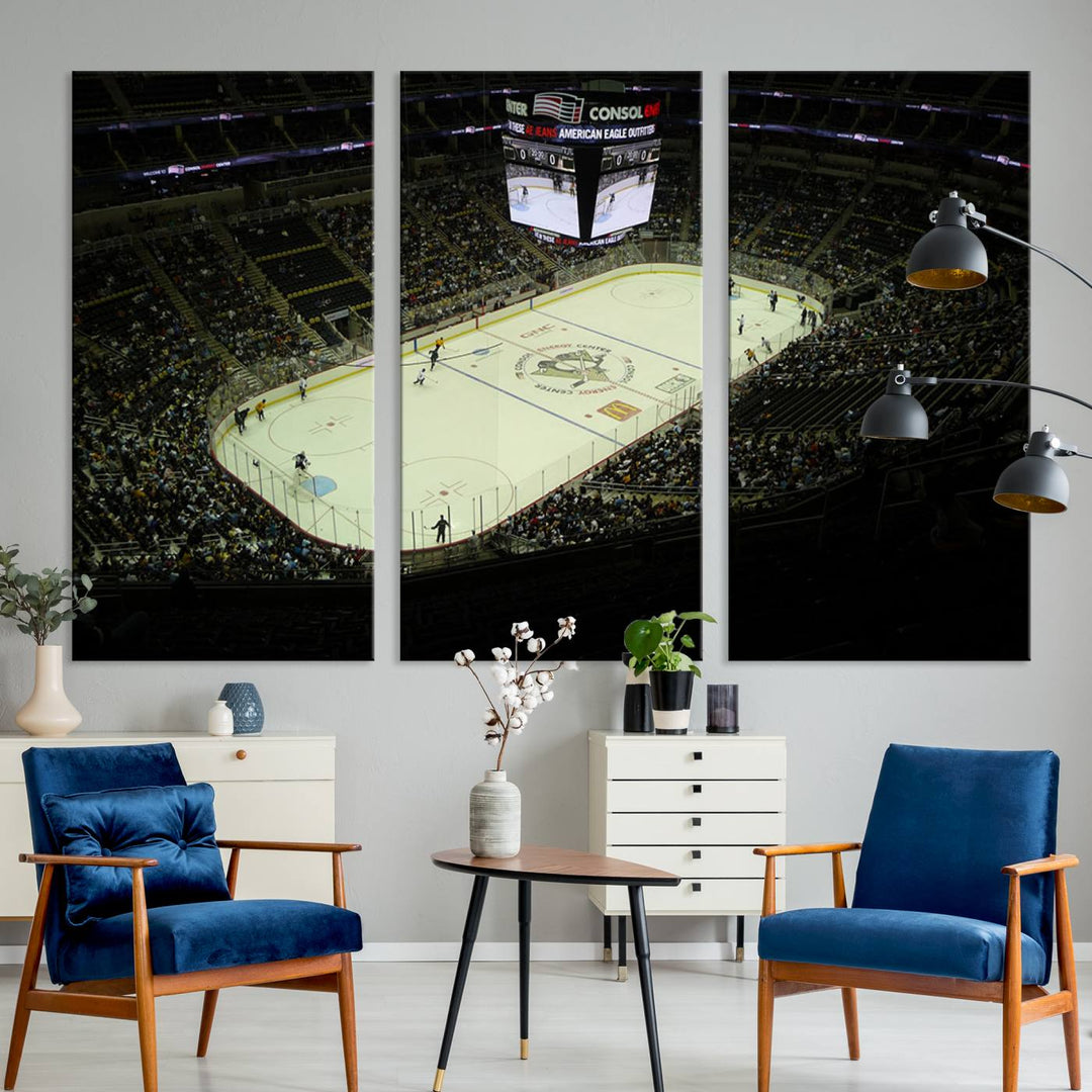 PPG Paints Arena Pennsylvania Pittsburgh Penguins Hockey Stadium Wall Art Canvas Print