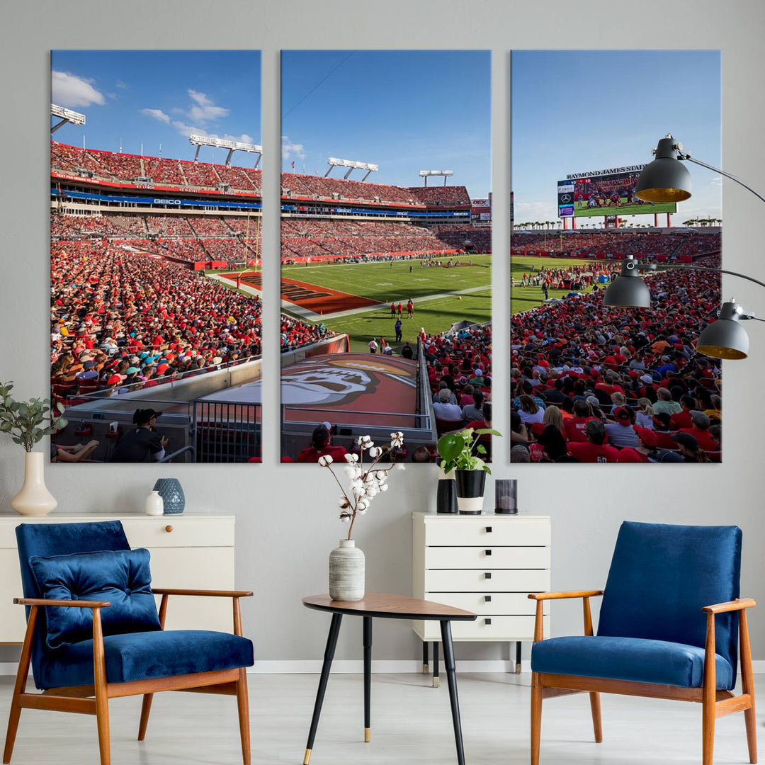 Tampa Stadium Wall Art Canvas Print.