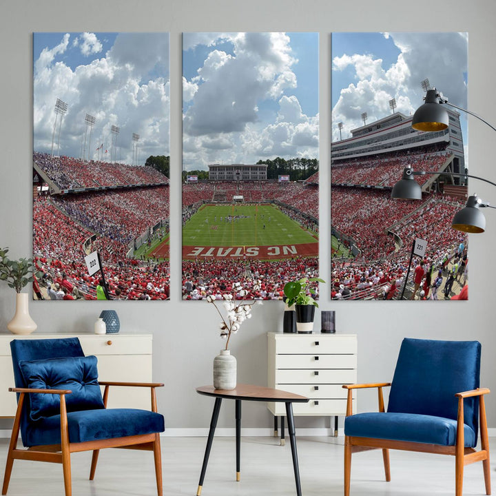 Canvas print of Carter-Finley Stadium, showcasing the NC State Wolfpack.