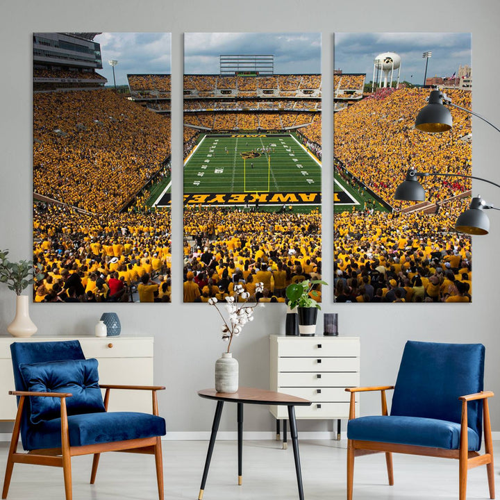 Kinnick Stadium - Iowa Hawkeyes Football Team Print - Iowa City Kinnick Stadium Wall Art Canvas Print