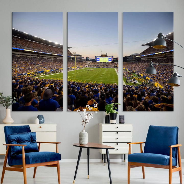 Pittsburgh Panthers Football Team Print - Pittsburgh Acrisure Stadium Wall Art Canvas Print