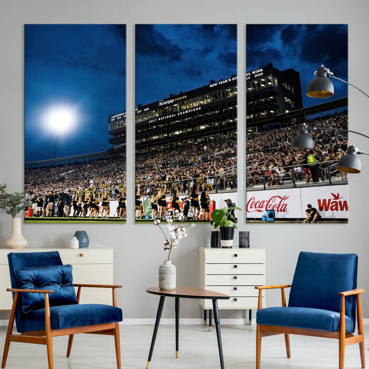 UCF Knights Football Team Print - Orlando FBC Mortgage Stadium Wall Art Canvas Print