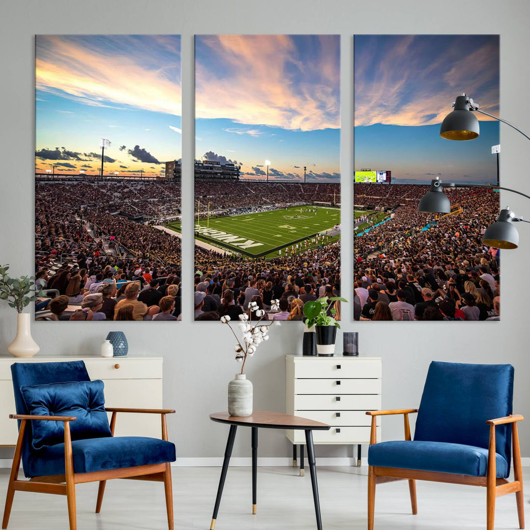 UCF Knights Football Team Print - Orlando FBC Mortgage Stadium Wall Art Canvas Print