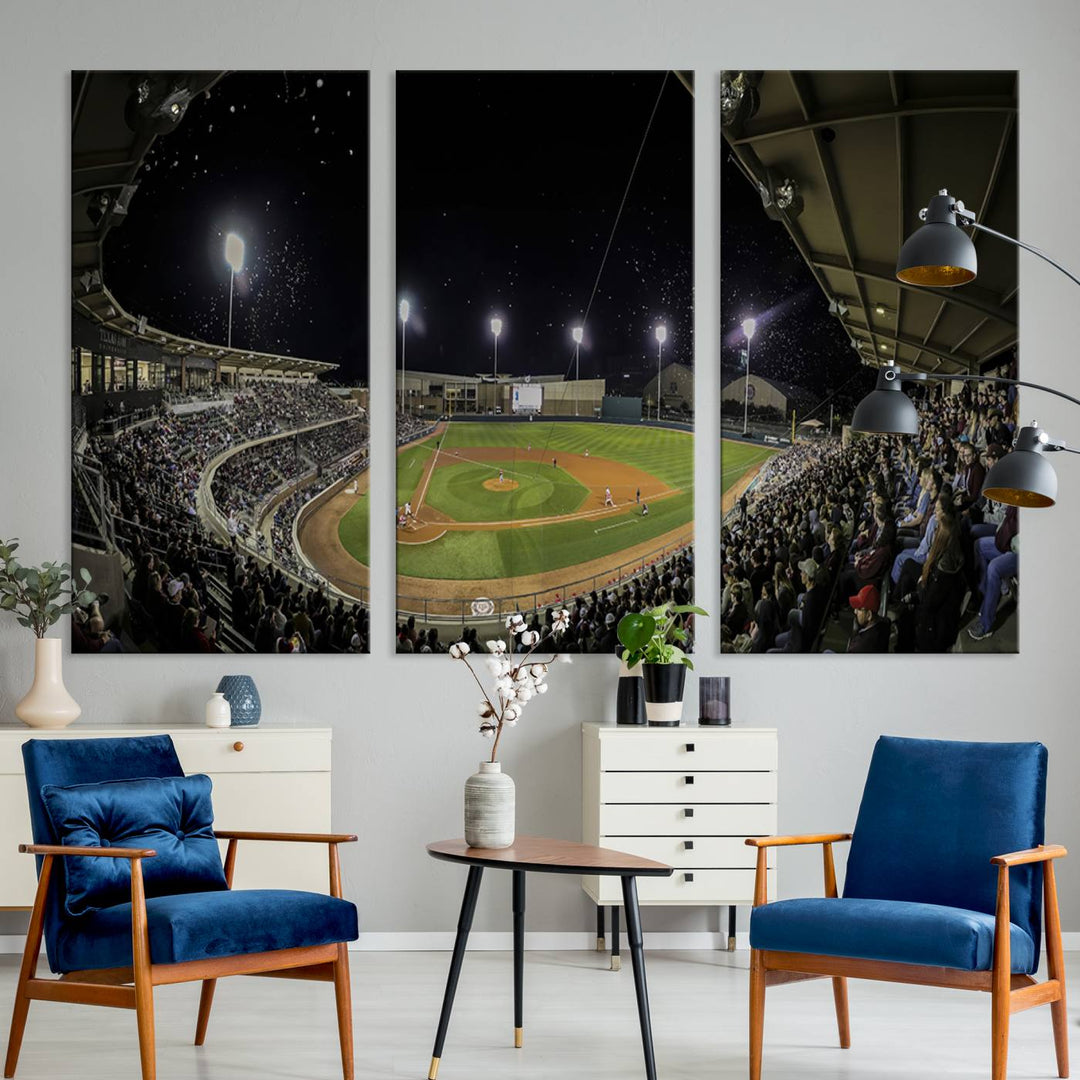 Olsen Field at Blue Bell Park - Texas A&M Aggies Baseball Stadium Wall Art Canvas Print