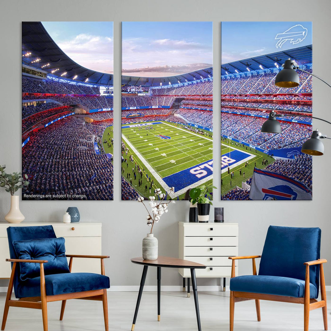 Buffalo Bills Football Team Print - Buffalo Highmark Stadium Wall Art Canvas Print