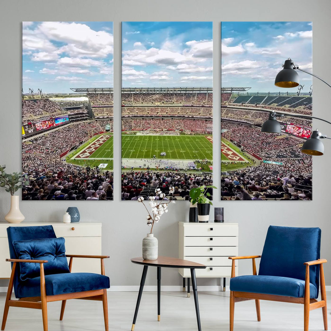 The Temple University Owls Athletics Team Print - Philadelphia Lincoln Financial Field Stadium Wall Art Canvas Print