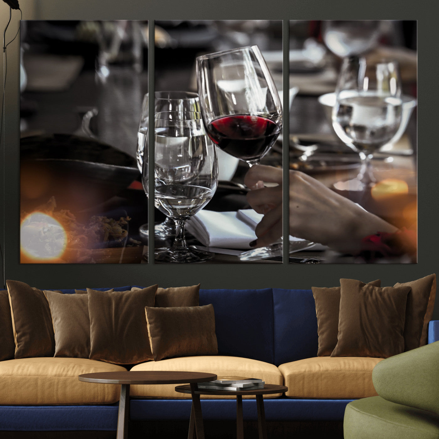 MGV-CV-48X32-3P - Red Wine and Glass Canvas Print
