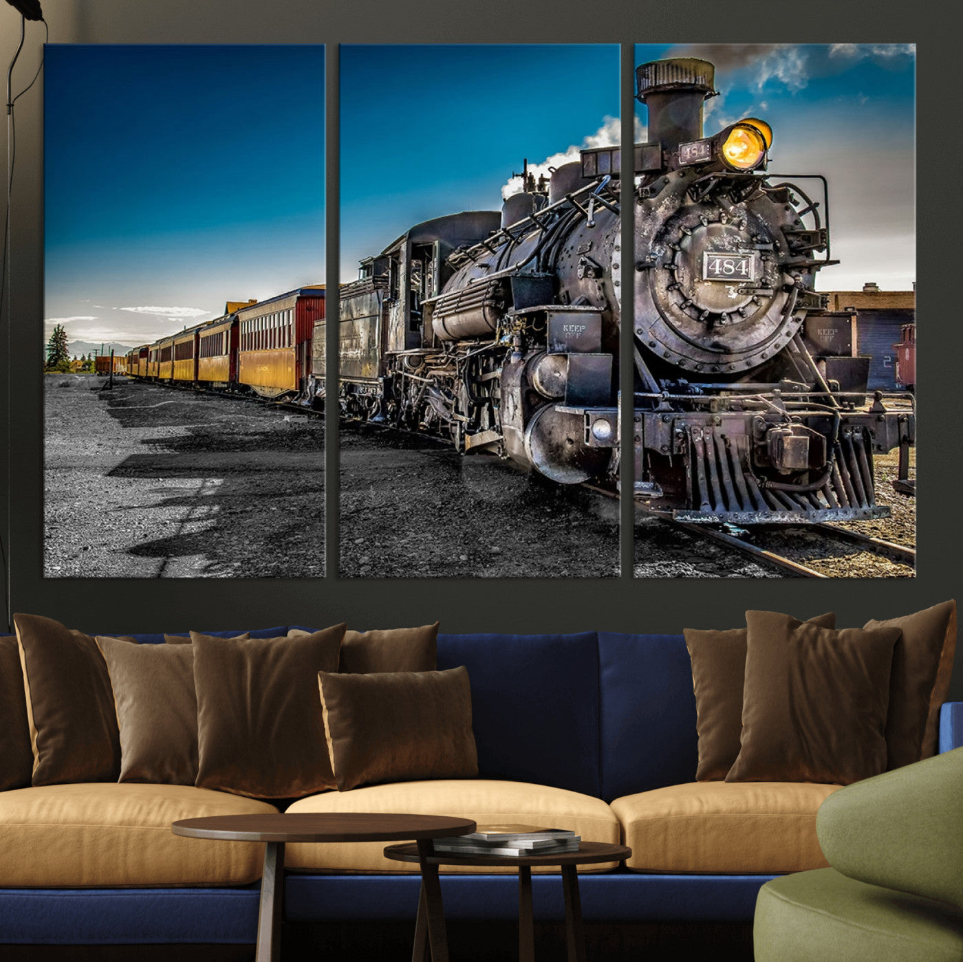 MGV-CV-48X32-3P - Train Wall Art Canvas Print